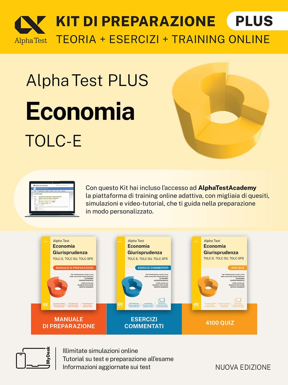 Alpha Test Plus Economia TOLC-E - Kit di preparazione Plus